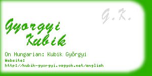 gyorgyi kubik business card