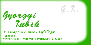 gyorgyi kubik business card